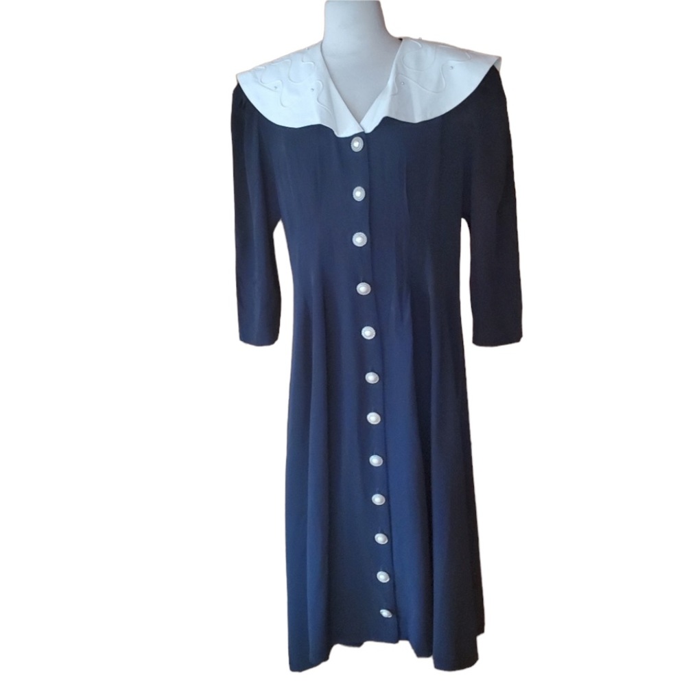 1980s Katie Mfg Beaded‎ Career Dress